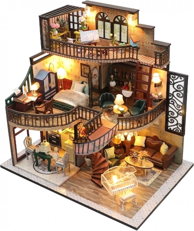 Mini maison Pavillon des Rêves – kit de construction avec éclairage LED 2KIDS TOYS