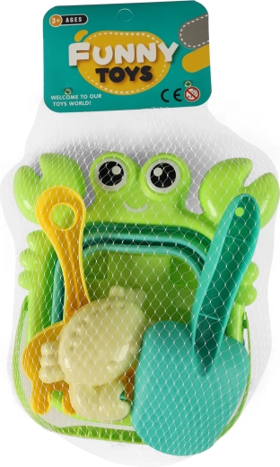 Set de plage avec seau en forme de crabe