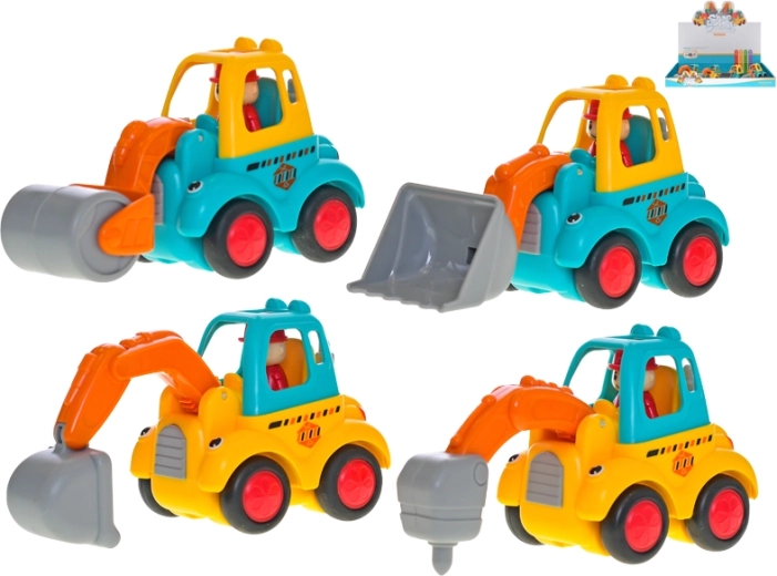 Voiture de chantier amusante à inertie 10 cm