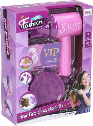 Set de coiffure avec sèche-cheveux de 13 cm
