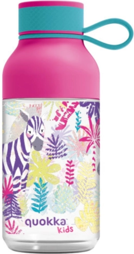 Bouteille enfant en Tritan Quokka Kids Ice zèbres avec anse 430 ml