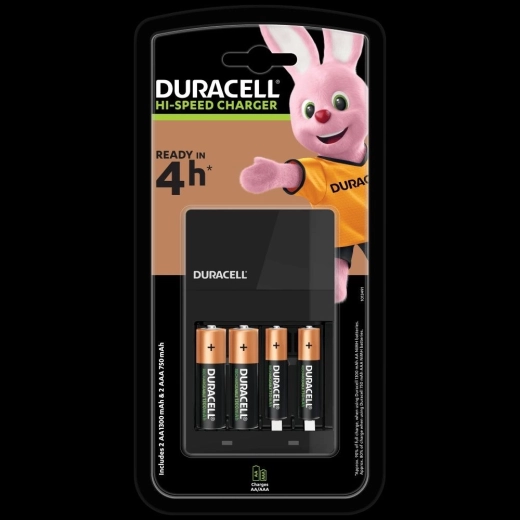 Chargeur Duracell Hi-Speed avec piles AA et AAA