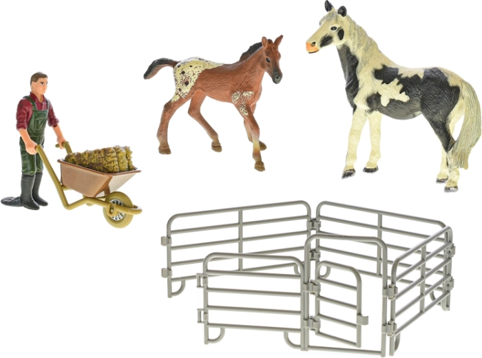 Figurines réalistes du cheval et du poulain