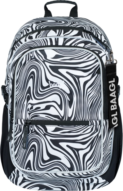 Sac à dos scolaire BAAGL Core Mixture, 25 l, ergonomique, motif noir et blanc