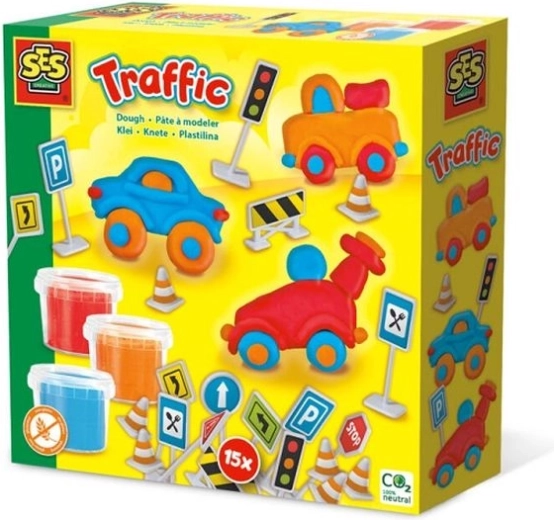 SES Creative pâte à modeler – kit circulation routière