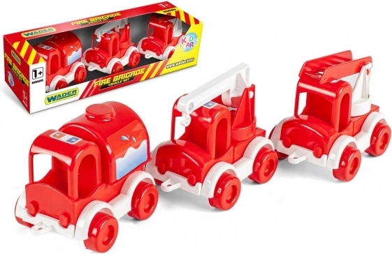 Set de 3 petites voitures Kid Cars – service de sauvetage des pompiers