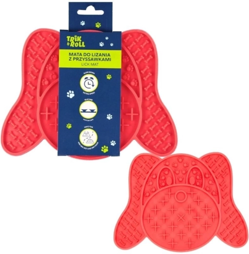 Tapis de léchage pour chien avec ventouses