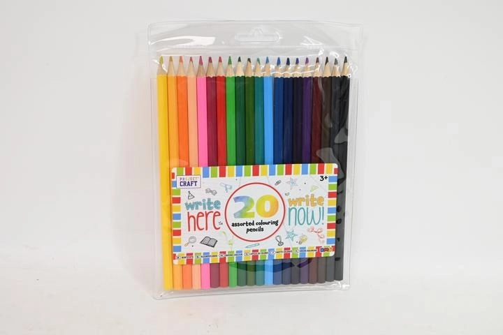 Set de 20 crayons de couleur en bois avec étui