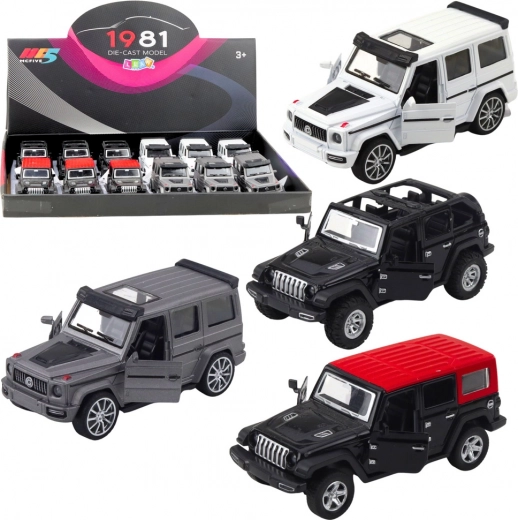 Modèle SUV tout-terrain en métal à friction avec portes ouvrantes 1:36