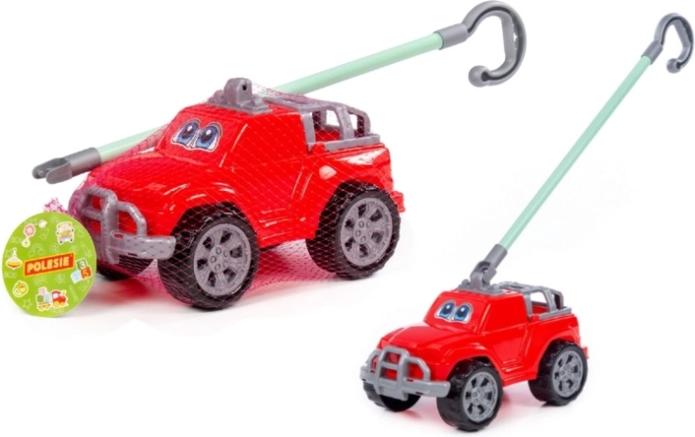 Porteur enfant Deni avec poignée de guidage rouge