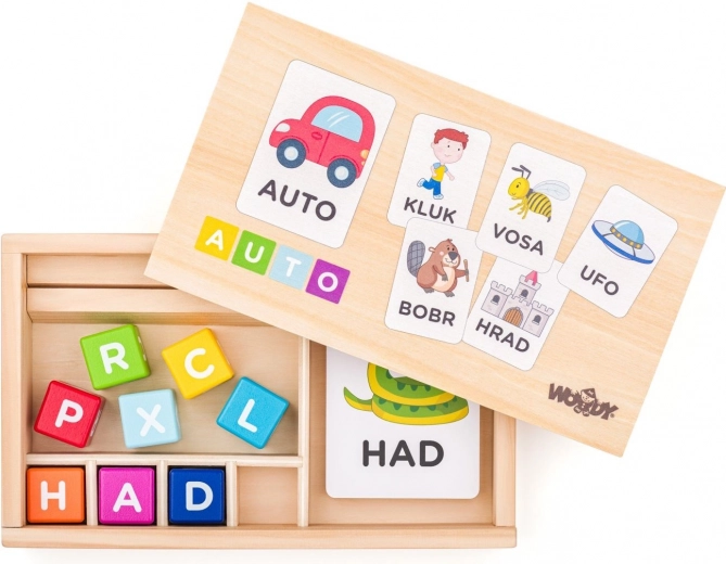 Woody compose des mots – jeu éducatif pour enfants