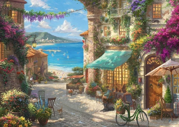 Norimpex Peinture par numéros Ville au bord de la mer 40 × 50 cm