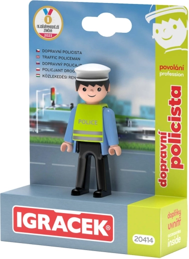 Efko Igráček policier de la circulation – figurine avec accessoires
