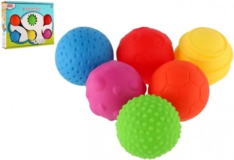 ensemble de 6 balles sensorielles en caoutchouc texturées