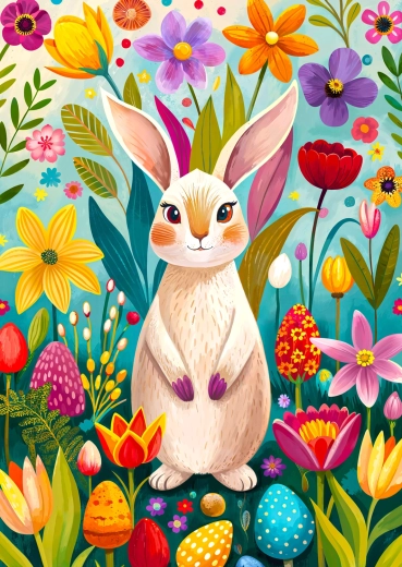 Puzzle Enjoy Petit lapin de printemps 1000 pièces