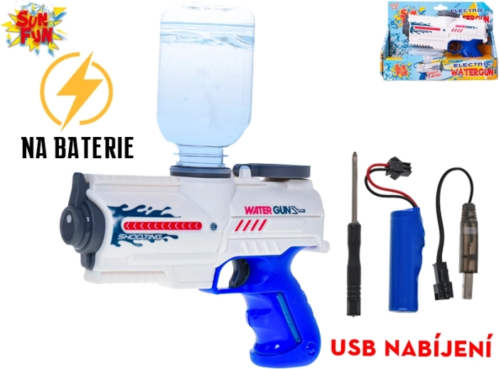 Sun Fun pistolet à eau électrique avec batterie rechargeable 200 ml