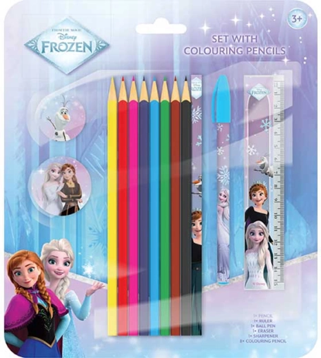 Set avec crayons de couleur La Reine des Neiges