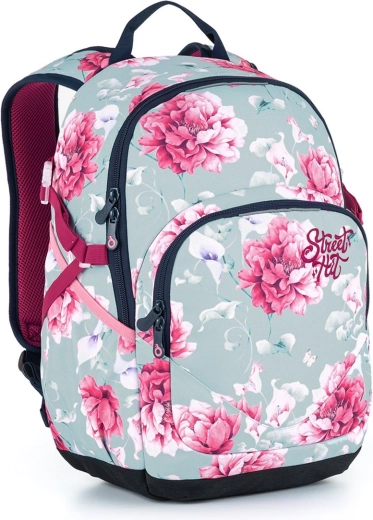 Sac à dos étudiant à fleurs Topgal Yoko