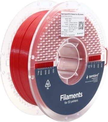 Filament PETG haute vitesse 1,75 mm 1 kg rouge