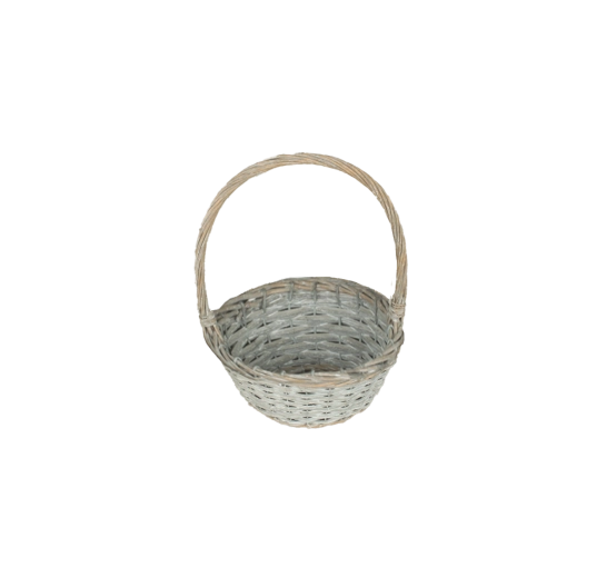 Panier en osier gris avec poignée 16 × 8 × 24 cm