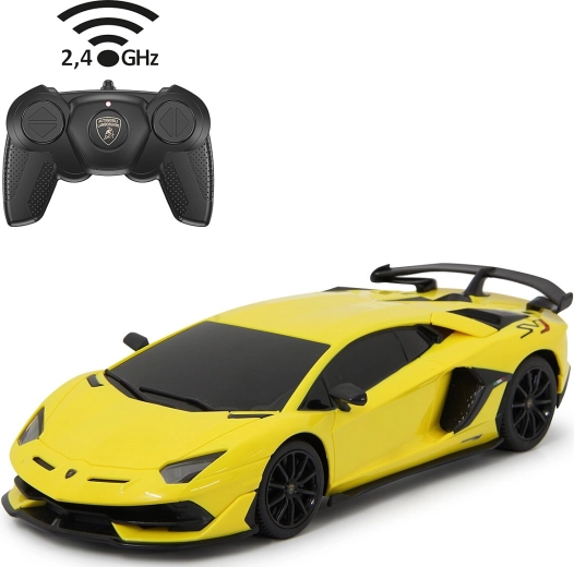Jamara Lamborghini Aventador SVJ voiture RC 1:24, jaune, 2,4 GHz