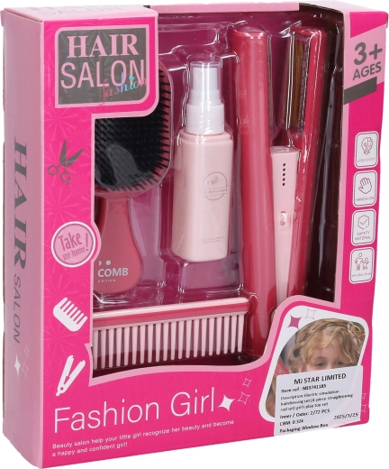 Set de coiffure avec lisseur à effets de 20 cm