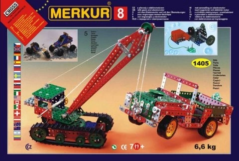 jeu de construction Merkur 8 – 130 modèles, 1405 pièces, 5 niveaux