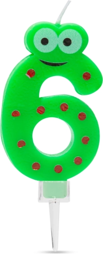 Bougie d’anniversaire en forme de chiffre 6