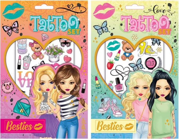 Set de tatouages pour enfants – 2 feuilles 20 × 13 cm (70+ tatouages)