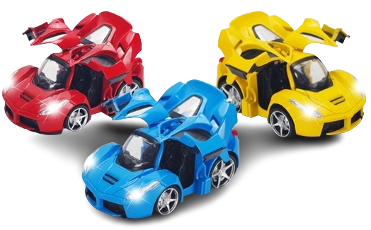 Voiture en métal 1:32 à rétrofriction avec lumière et son