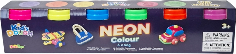 Pâte à modeler néon – lot de 6 couleurs