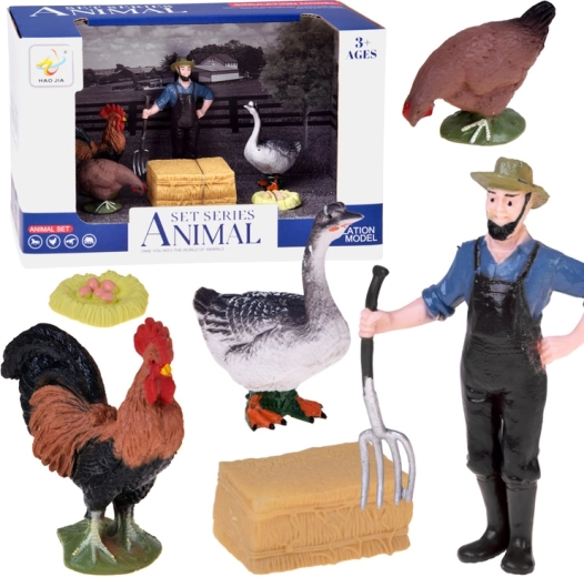Set de figurines de fermier et d’animaux de la ferme