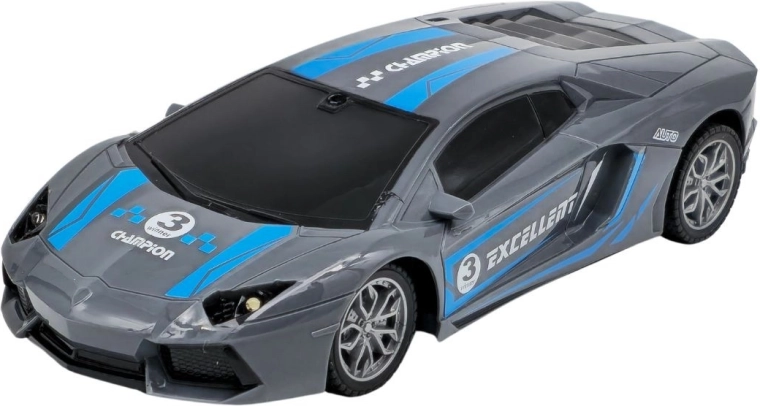 Voiture de sport télécommandée gris-bleu - 1 pièce
