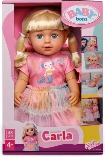Poupée BABY born Carla avec accessoires de coiffure, 43 cm