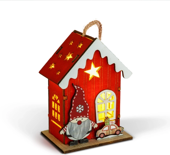 Maison en bois avec lutin