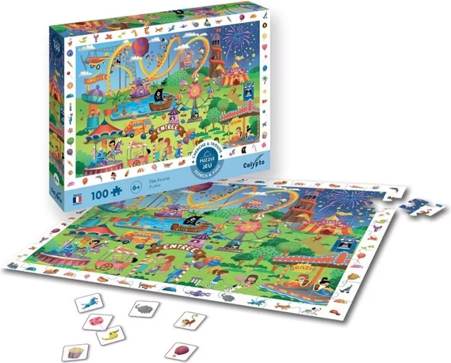 Puzzle Sentosphere « À la fête foraine » 100 pièces avec jeu de recherche