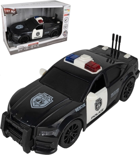Voiture de police Police 1:20 à piles avec lumière et son - 1 pièce