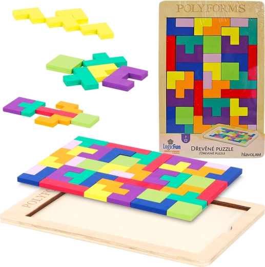 Casse-tête en bois – puzzle géométrique créatif pour enfants