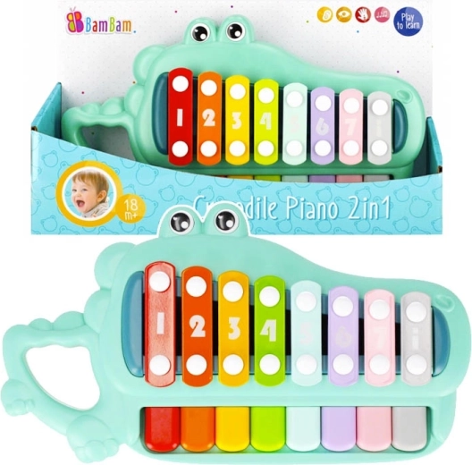 Piano et xylophone pour enfants 2 en 1 Crocodile