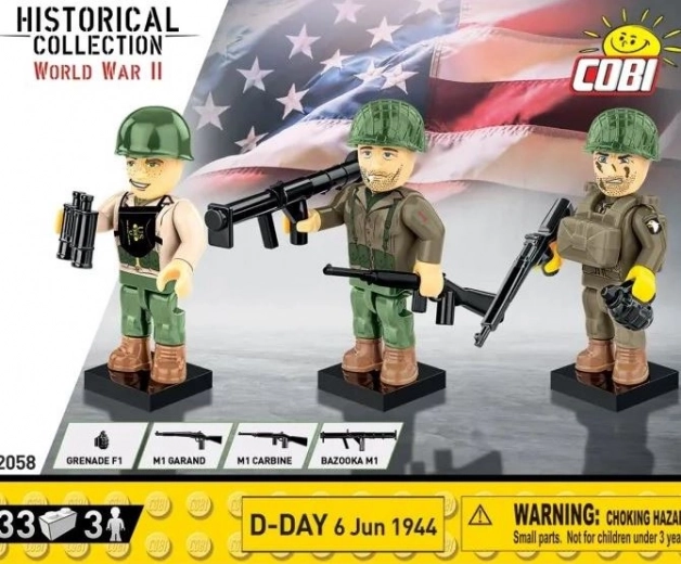 Coffret de construction COBI HC WWII – D-Day 6 juin 1944 figurines