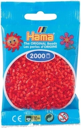 Mini perles à repasser Hama rouges 2000 pièces