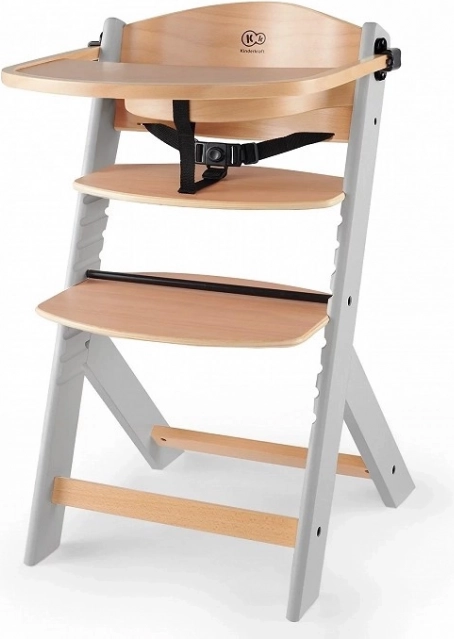 Kinderkraft Enock chaise haute en bois grise