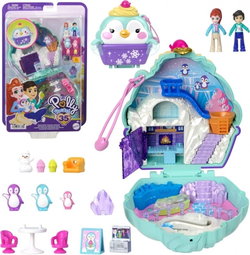 Polly Pocket Maison de Glace Compacte avec Pingouins