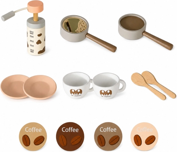 Nombreux accessoires pour jouer au barista
