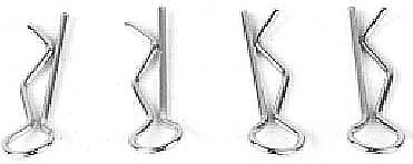 Clips de carrosserie pour Extron 1:14 2,4 GHz (4 pcs)