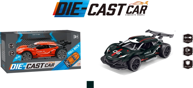 Voiturette Noble pour enfants 3+ avec carrosserie en métal et mécanisme à rétrofriction