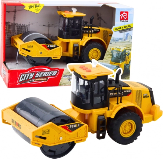 Compacteur routier à rouleau pivotant et directionnel avec lumières et sons - jaune