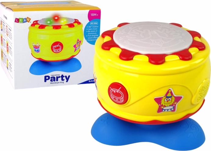 Grand tambour musical interactif avec lumières 19 cm