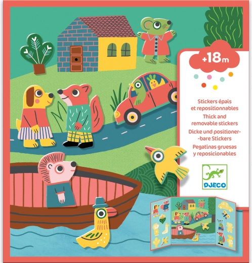 Autocollants repositionnables pour tout-petits Animaux DJECO