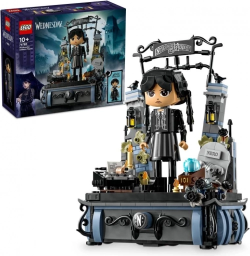 LEGO Mercredi Addams – figurine de collection avec porte de l’Académie Nevermore